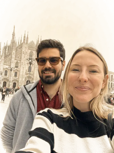 No Duomo, em Milão